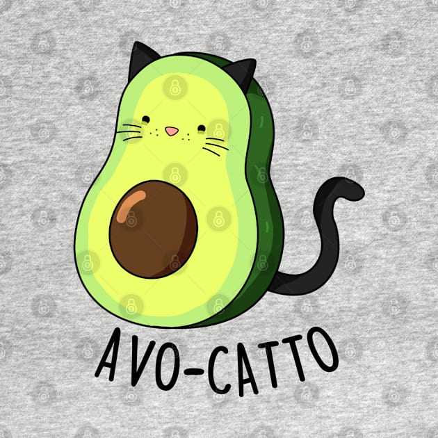 Avo-Catto Cute Funny Avocado Cat Pun by punnybone